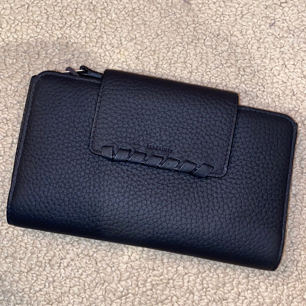 NWT All Saints Kita Japanese Wallet - Black